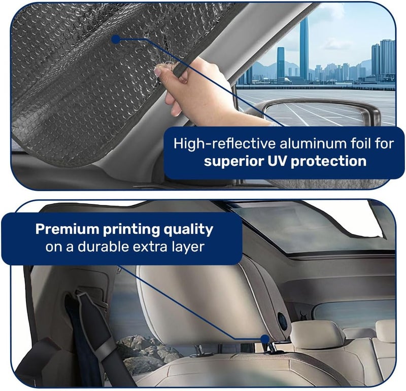 GENANY Star Movie Baby Alien Guard Windshield Sun Shade for Car SUV Truck (55x30 Inches) - Image 3