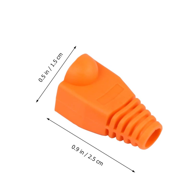 Network Cable Head Rubber Sleeves Set 8P8C Connectors Cover Cable Boots Network Boots Connect Plug Network Plug 100 Pcs Assorted Colors Protect and Organize - Image 5