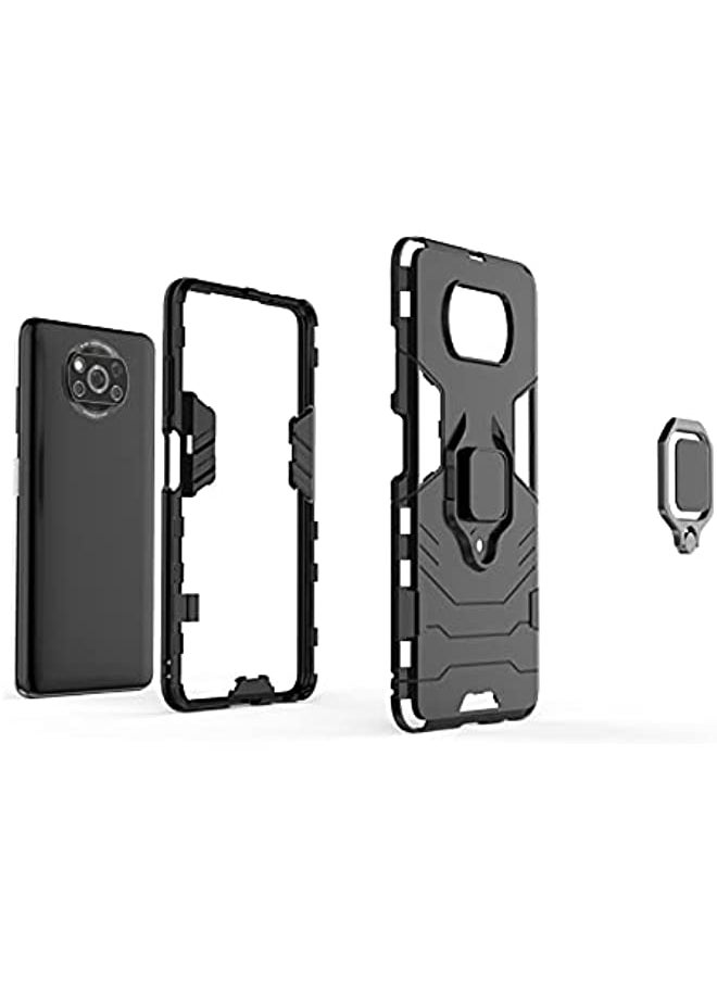 erorex - For Xiaomi Poco X3 Pro Case/Poco X3 NFC Case with Kickstand,Dual Layer Military Grade Full-Body Rugged Shell-Navy - Image 1