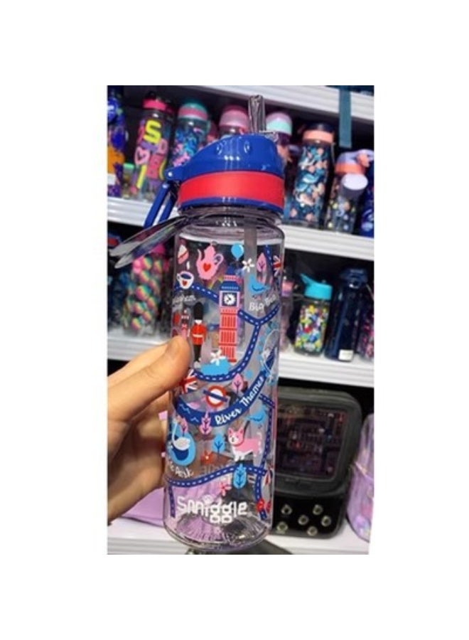 Smiggle Australia Smiggle Kids Straw Water Bottle - Large Capacity Travel Cup