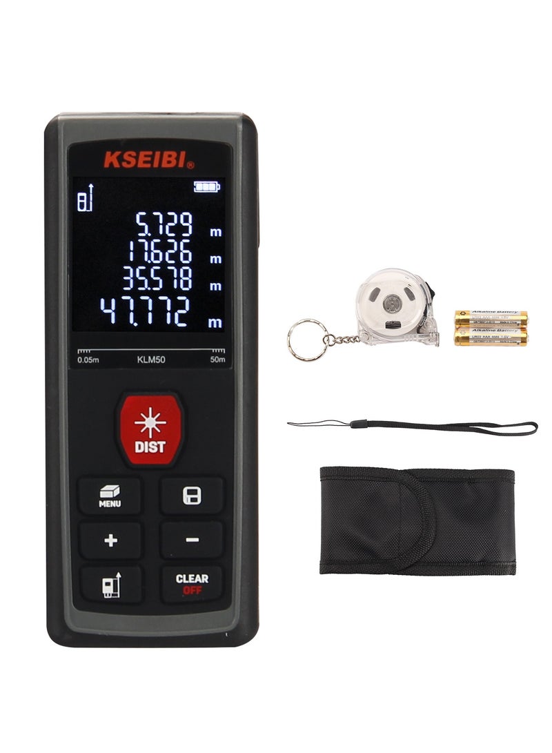 KSEIBI Laser Measure,  Laser Distance Measure High Accuracy, Laser type 620, Laser Tape Measure 50M, Compact Laser Measurement Tool with LCD Display, Ideal for Measuring Distances, Areas, and Volumes. - Image 2