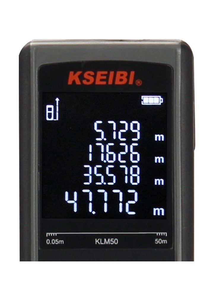 KSEIBI Laser Measure,  Laser Distance Measure High Accuracy, Laser type 620, Laser Tape Measure 50M, Compact Laser Measurement Tool with LCD Display, Ideal for Measuring Distances, Areas, and Volumes. - Image 3