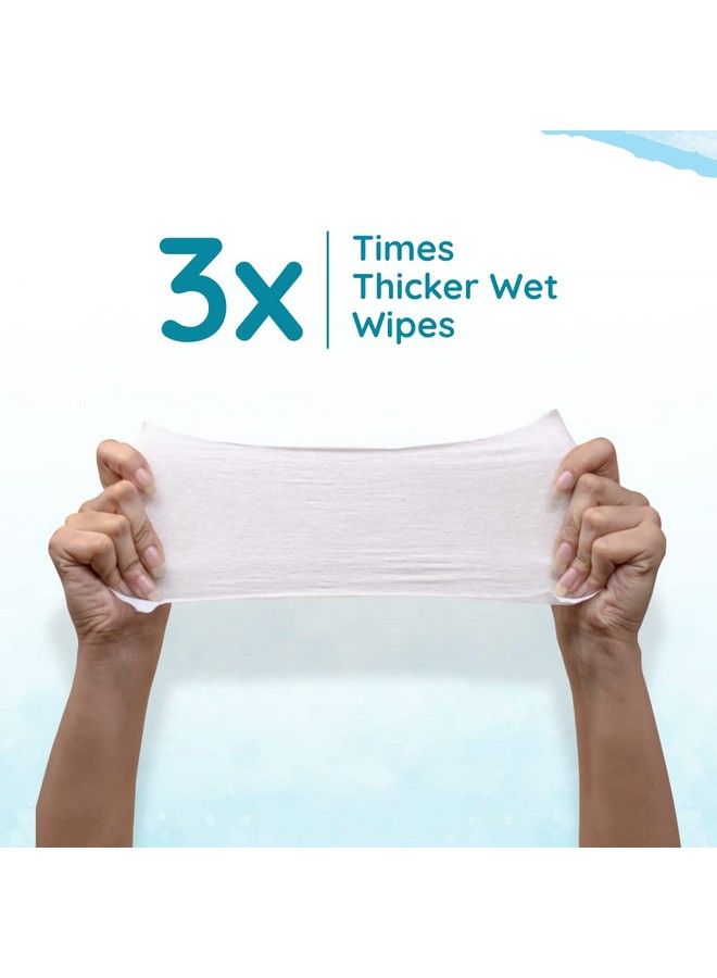 Mother Sparsh مناديل أطفال مائية نقية 99% (40X2) حزمة سفر مريحة موفرة للمال ؛ مناديل مصنوعة من قماش نباتي - Image 3