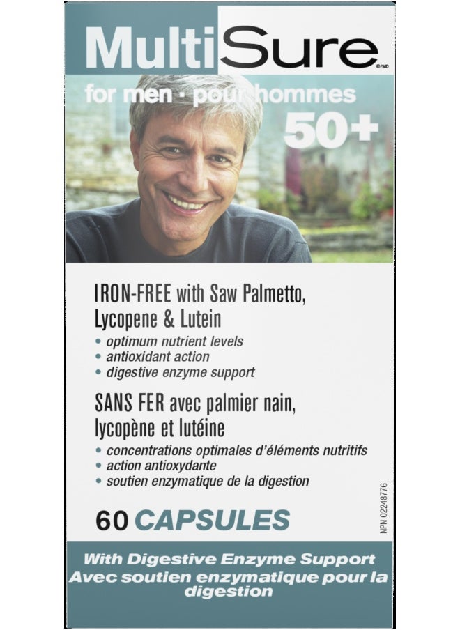 Webber naturals Multisure Men 50+ Multivitamin And Mineral Formula For Men Over 50 60 Capsules 