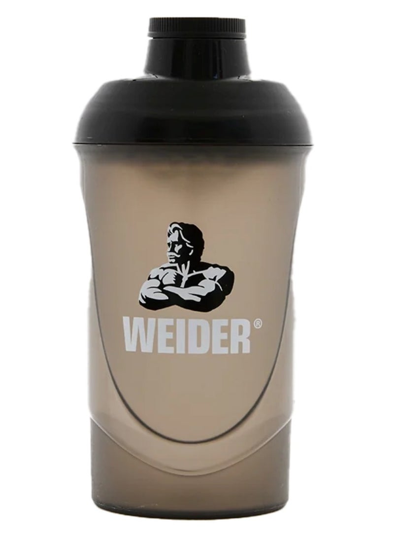 WEIDER 600ml Protein Shaker Bottle BPA-Free Leakproof Gym Sports Mixer Cup Black - Image 1