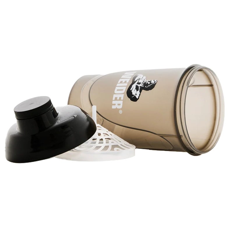 WEIDER 600ml Protein Shaker Bottle BPA-Free Leakproof Gym Sports Mixer Cup Black - Image 2