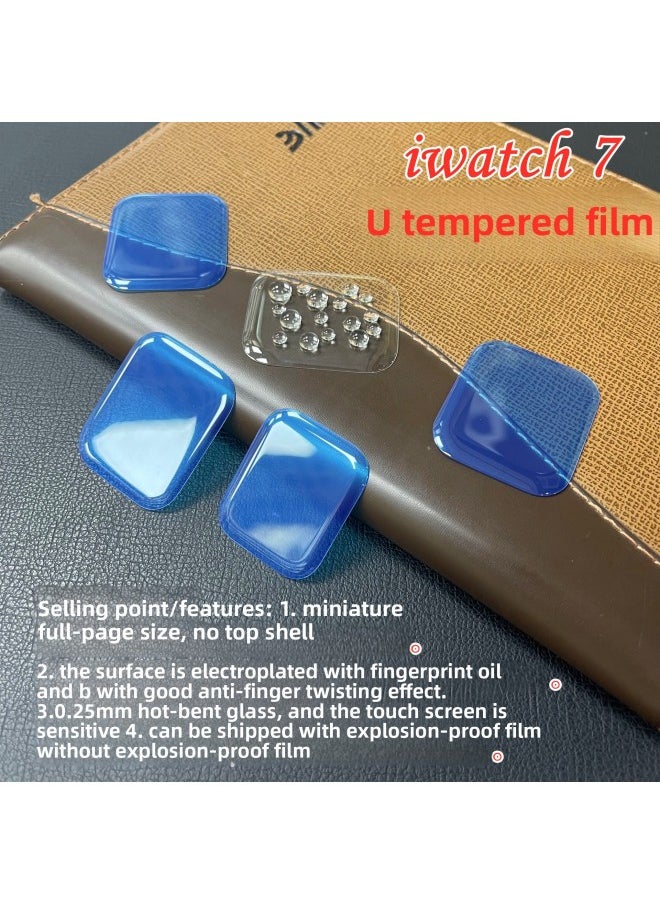 Generic - Applicable To For AppleIwatchS10 Curved Surface UV Tempered Film ULTRA Full Glue 3D Glass 9/8/7/SE Protective Film-Color:Shell Reduced Edition-Rhino Shield/UAG Shell-Dimensions:iwatch7-45MM - Image 1