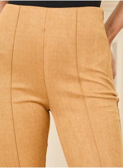 Styli High Rise Pintuck Suede Leggings  - Image 3