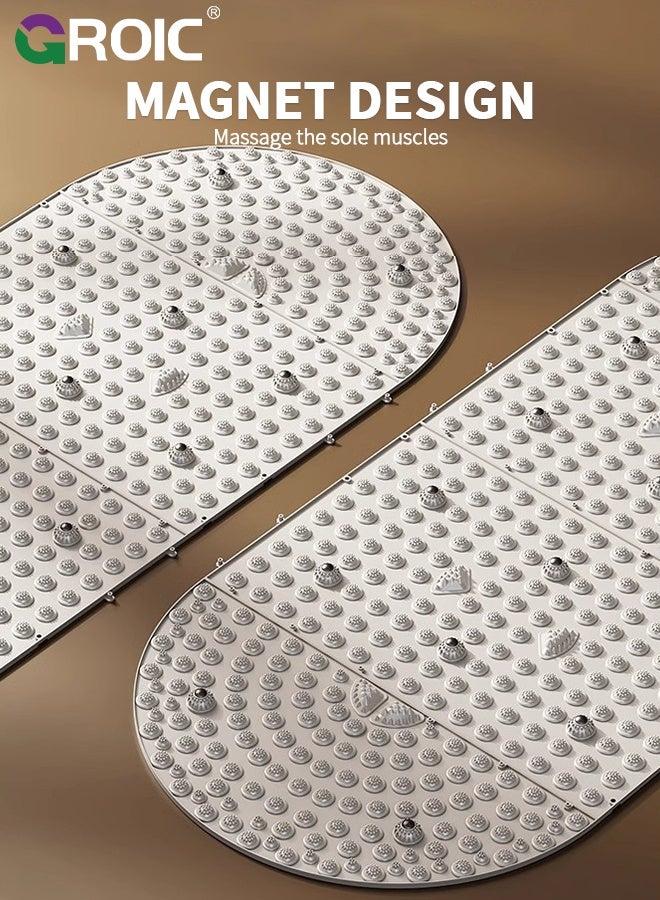 GROIC 4 Pcs Splicing Foot Massage Mat, Feet Massage Pad Anti Slip Outdoor Massage Mat, Reflexology Walk Massage Mat Multifunctional Relaxing Pressure Leg Pain Tools (145*64cm) - Image 4