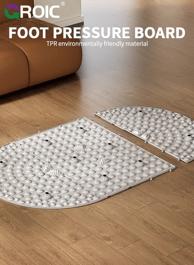GROIC 4 Pcs Splicing Foot Massage Mat, Feet Massage Pad Anti Slip Outdoor Massage Mat, Reflexology Walk Massage Mat Multifunctional Relaxing Pressure Leg Pain Tools (145*64cm) - Image 2