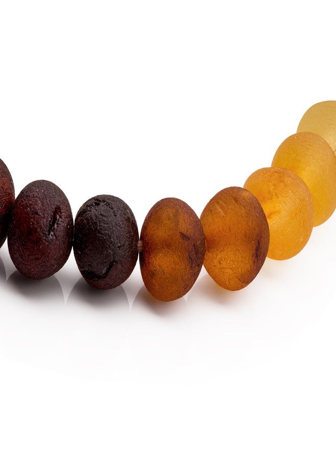Baltic Proud Natural Baltic Amber Bracelet for Adults (Women/Men - Unisex) Rainbow Raw color - Hand made From Raw-Unpolished/Certified Baltic Amber Beads - Image 2