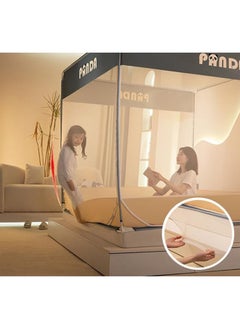 LIMOS Mosquito Bed Net 4 Corners Post Canopy for Babies & Adults with 3 Side Opening and Anti-drop Bottom  - Image 3