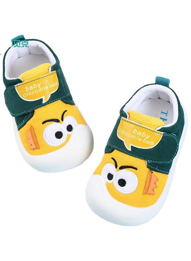 Thombaker Baby Walking Shoes Spring And Autumn Style Infant Soft Bottom Boys And Girls Cartoon Eyes Yellow Shoes Size 14 - Image 3