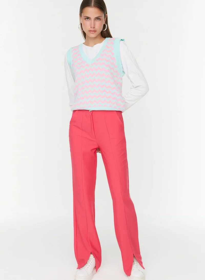 trendyol Slit Hem Wide Leg Pants