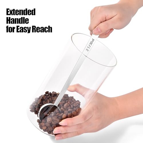 Doosu 18/8 Stainless Steel Coffee Scoops, Doosu Food-Grade Metal Measuring Spoons with 6.9in Long Handle, Tablespoon Scooper for Coffee Beans, Ground Coffee, Espresso, Protein Powders, Tea (1 & 2 Tbsp) - Image 5