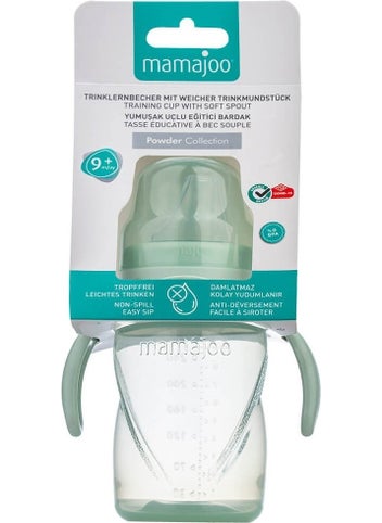 Mamajoo Non-Spill Training Cup with Handle Powder Green 270 ml & Anti-Colic Spout  - Image 5