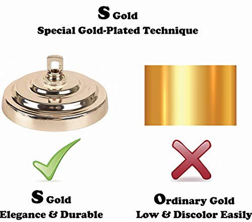 S SANGLE SOPFFY Sangle Sopffy Vingage Canopy Kit and Pendant Light Fixture Chain for Chandelier or Swag Light Fixtures,Maximum Weight of 60 Pounds, 6 feet,Heavy Duty,5 Inches Diameter, Black (S Gold)… - Image 3