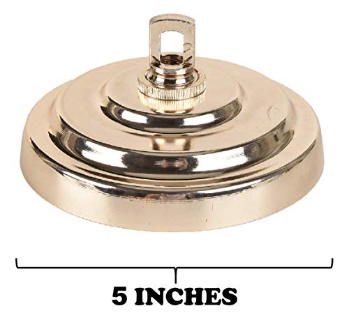 S SANGLE SOPFFY Sangle Sopffy Vingage Canopy Kit and Pendant Light Fixture Chain for Chandelier or Swag Light Fixtures,Maximum Weight of 60 Pounds, 6 feet,Heavy Duty,5 Inches Diameter, Black (S Gold)… - Image 4