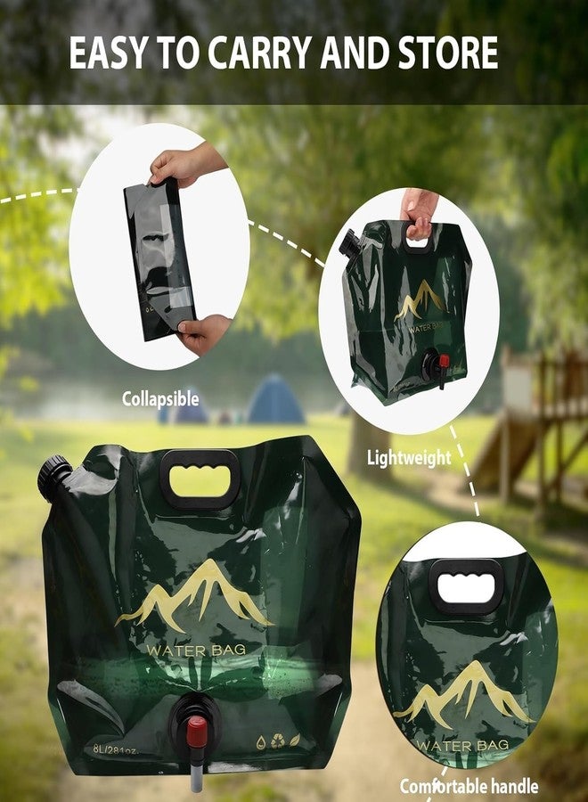 Vivue 8 Liter Collapsible Emergency Water Storage Bag with Tap for Camping, BPA Free Plastic Water Carrier Tank, Foldable Water Jug Container Bag for Travel, Hiking,Desert Survival,Outdoor Adventure - Image 4