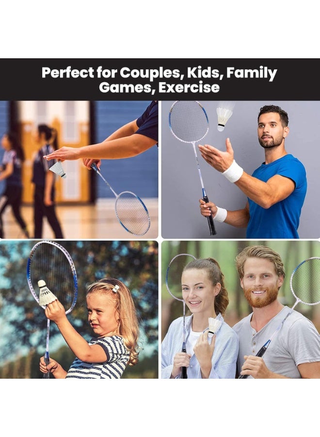 REGAIL Badminton Racket Set of 2, Badminton Equipment for Adults Kids, Lightweight & Sturdy, Indoor Outdoor Sports Beach Backyard Game, 2 Racquets, 3 Shuttlecocks & Carry Bag Included - Image 4