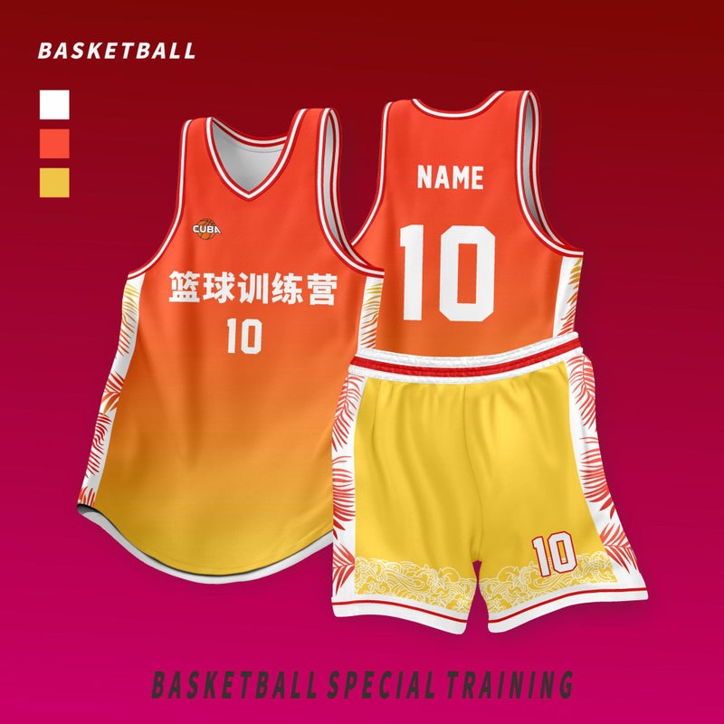 Village Ba Style American Basketball Uniform Set For Men And Women, College Student Competition Training Uniform, Jersey Vest, Team Summer Jersey - Image 4