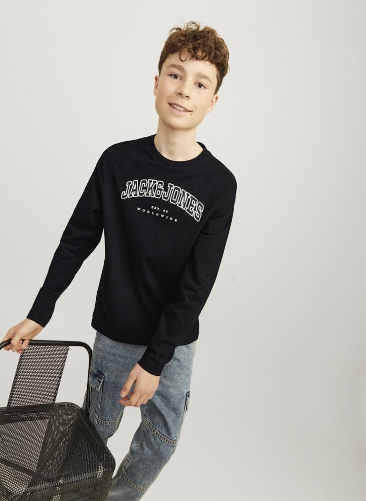Jack & Jones Junior Youth Logo Crew Neck T-Shirt - Image 3