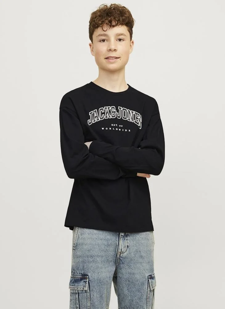 Jack & Jones Junior Youth Logo Crew Neck T-Shirt