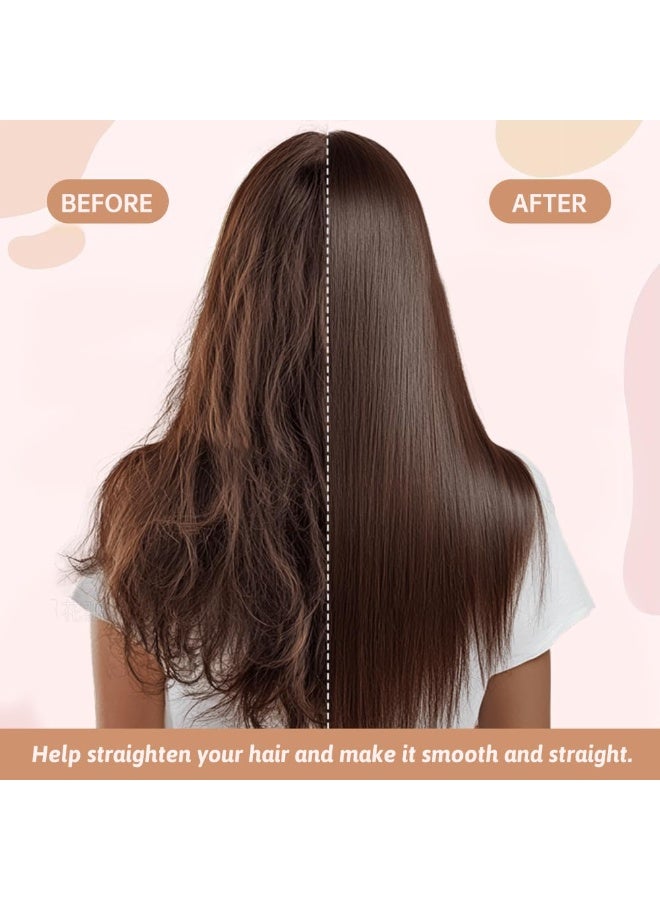 Black Double Sided Bristle Hair Brush Clamp Straightening Comb Professional Salon Hair Styling Tool For Men And Women Hair Smoothing - Image 5