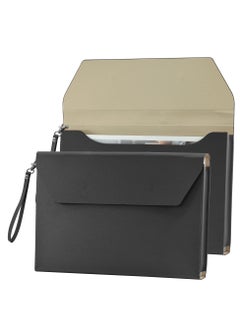 Generic PU Leather A4 File Folder, Document Portfolio Holder Waterproof Portfolio Envelope Folder for A4 Letter Size Magnetic Closure Leather Envelope  - Image 1