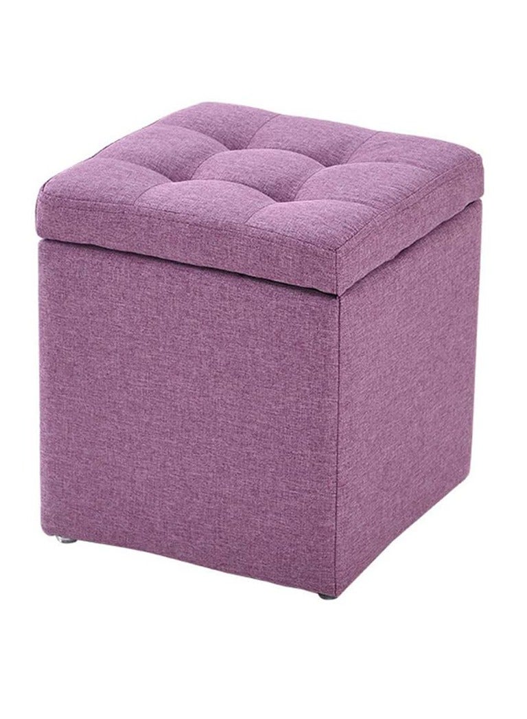 LINGWEI Ottoman Storage Stool Footrest Storage Cube Shoe Change Bench Pink 30x35x30cm - Image 4