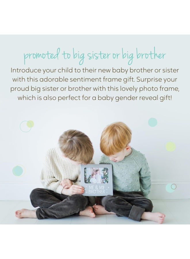 Tiny Ideas Me and My Brother Picture Frame Christmas Photo Picture Frame Sibling Keepsake Ideal Big Brother Gift Shower Gift and Gender Neutral Nursery Decor Gray - Image 5