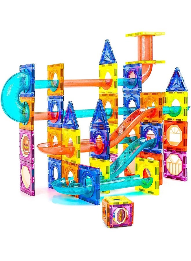 Favarey 42PCS Magnetic Tiles Building Blocks Set Toys, Clear 3D Building Blocks Construction Playboards, Educational Toy for Early Development Stacking Toys,Gift for 3-6 Year Boys Girls - Image 1