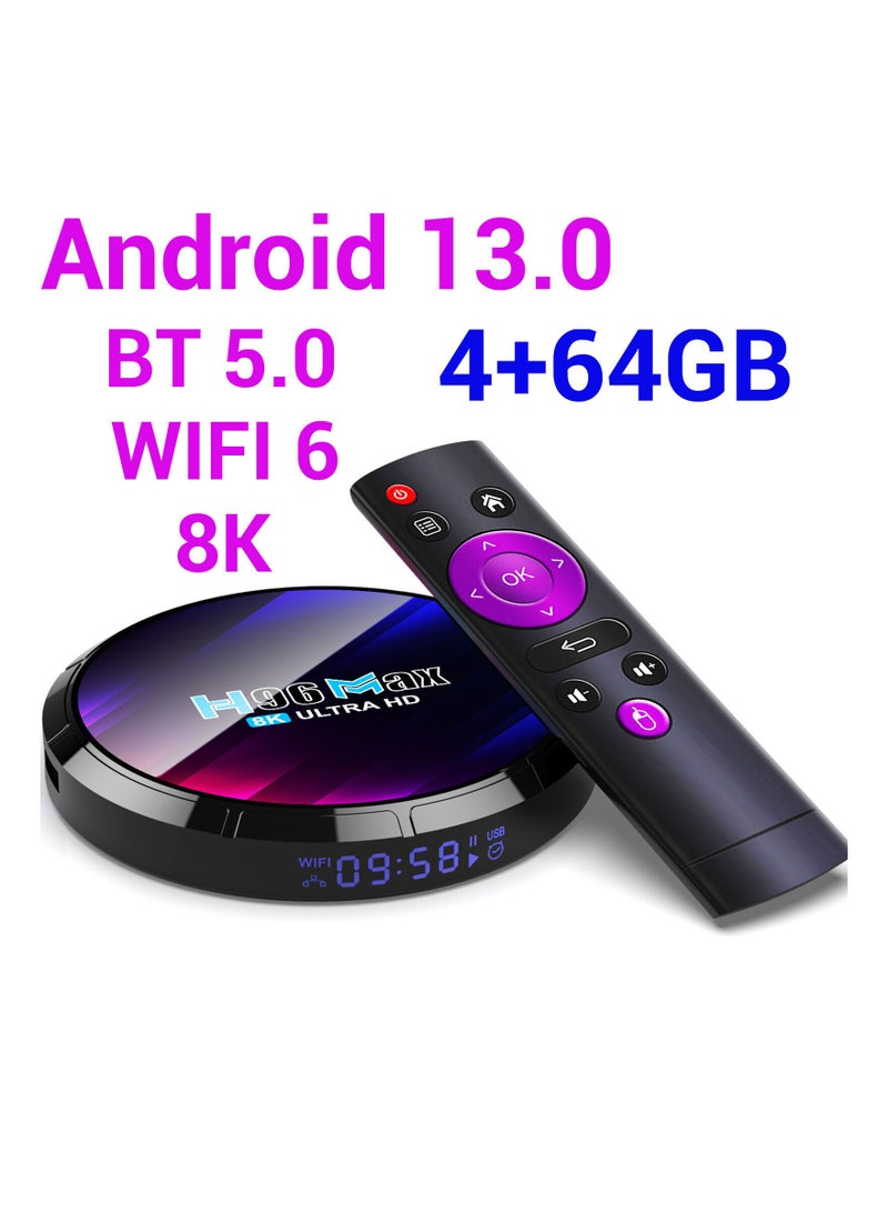Android TV Box H96MAX RK3528 4GB RAM 64GB ROM Android Box Support 2.4G/5.8G WiFi6 BT5.0 4K Video Set Top TV Box - Image 1