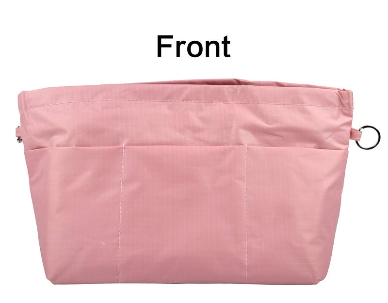 Vercord Purse Organizer Insert Bag Tote Handbags Pocketbook Inserts Organizers Zipper 11 Pockets Pale Pink Large - Image 4