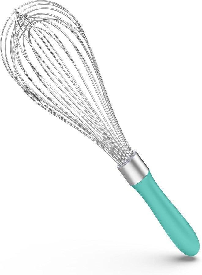 VARNH 18/8 Stainless Steel Balloon Whisk | Kitchen Wire Egg Beater with Rust-Proof Sturdy Wires & Non-Slip Silicone Handle for Cooking & Baking - Image 1