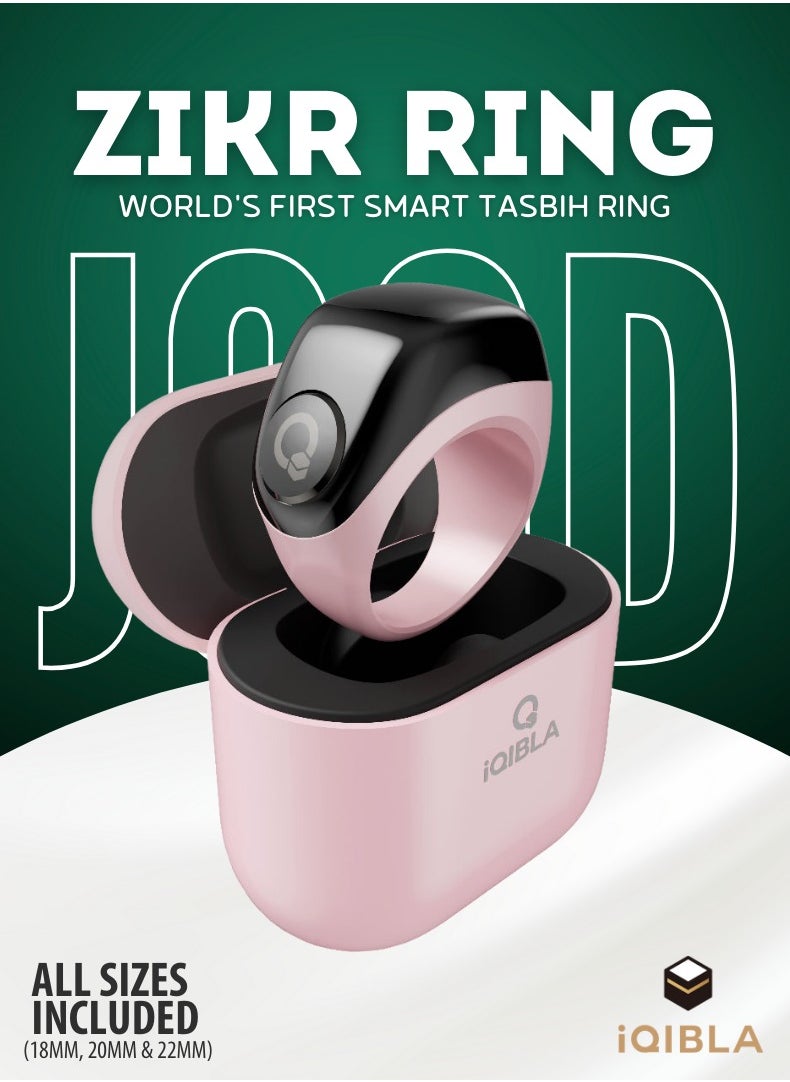 iQIBLA Smart Zikr Ring - JOOD | Pink Edition  - Image 1