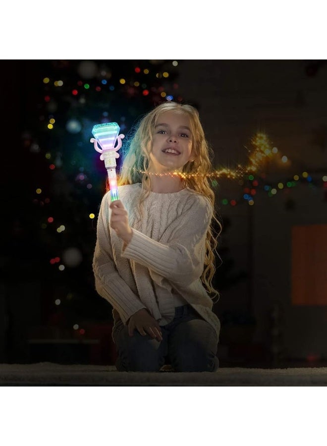 ArtCreativity Multi-Color Spinning Diamond Wand with LED Handle, 13.5 Inch Light Up Princess Wand for Kids, Fun Pretend Play Prop, Kid Party Favor, Birthday Gift Toys for Boys & Girls - Color May Vary - Image 5