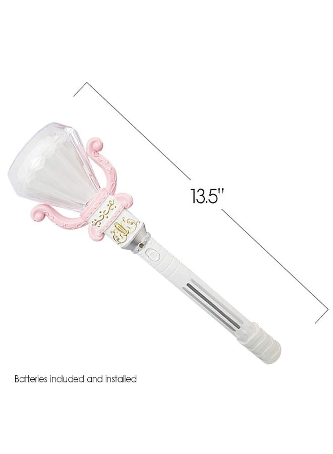 ArtCreativity Multi-Color Spinning Diamond Wand with LED Handle, 13.5 Inch Light Up Princess Wand for Kids, Fun Pretend Play Prop, Kid Party Favor, Birthday Gift Toys for Boys & Girls - Color May Vary - Image 4