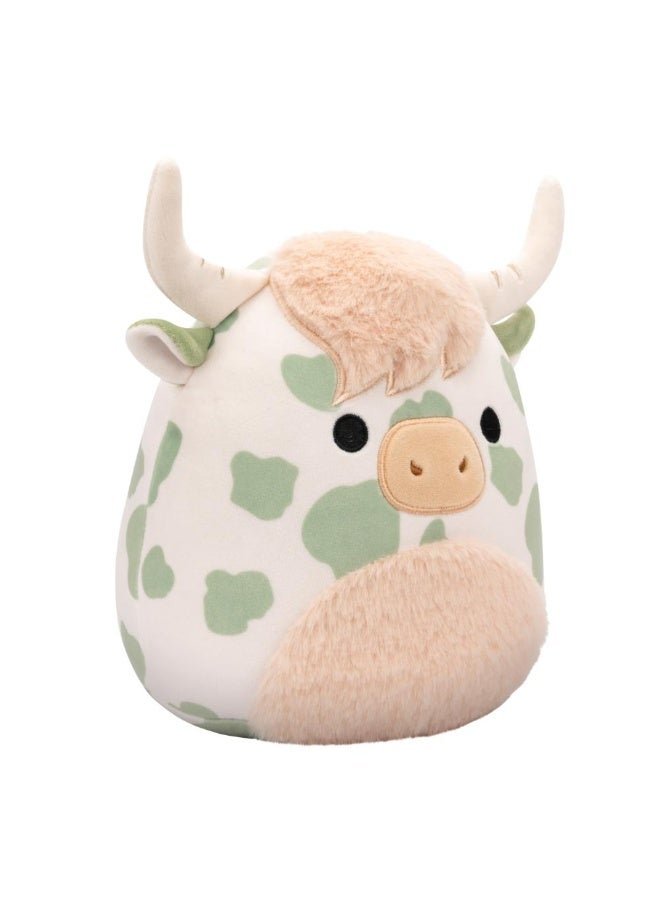 Squishmallows SQCR - Large Plush (16" Squishmallows) (Celestino - Sage Green Spotted Highland Cow W/Fuzzy Belly) - Image 5