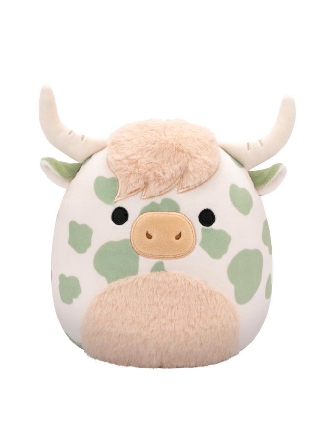 Squishmallows SQCR - Large Plush (16" Squishmallows) (Celestino - Sage Green Spotted Highland Cow W/Fuzzy Belly) - Image 1
