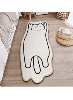 Hihonor Cat Bathroom Mat Runner Rug Cute Animal Bath Rug Cat Floor Mat Cute Absorbent Non-Slip Super Soft Shower Mat Cartoon Room Floor Mat Cute Bedroom Mat (40*120cm)  - Image 1