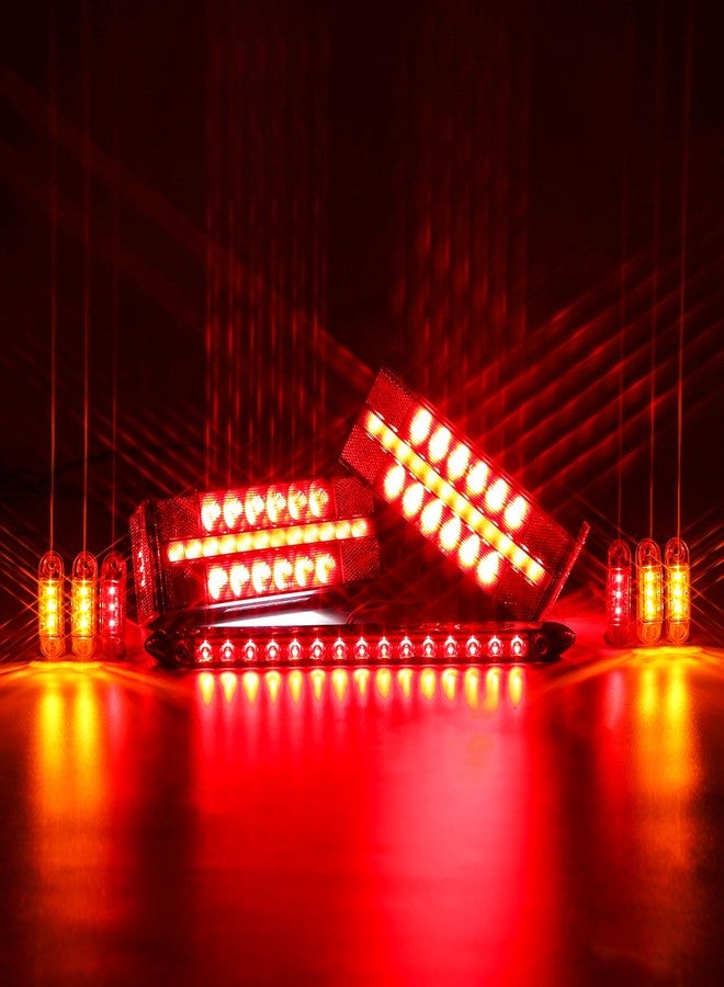 LINKITOM Submersible Rectangle LED Trailer Tail Light Kit, Super Bright Brake Stop Turn Tail License Lights for Over 80 Inch Trailer Boat Utility Trailer Marine Camper RV Snowmobile - Image 2