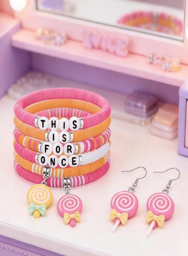 imani This is For Once Bracelets Earrings Lollipop Jewelry Set Tour Concert Inspired Friends BFF Birthday Outfit Match for Fans Gift Women - Image 5