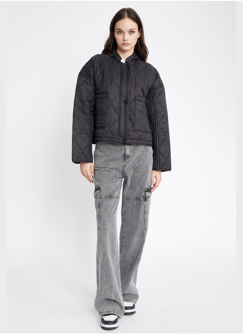 DeFacto - Water-Proof Relax Fit Hooded Jacket - Image 1