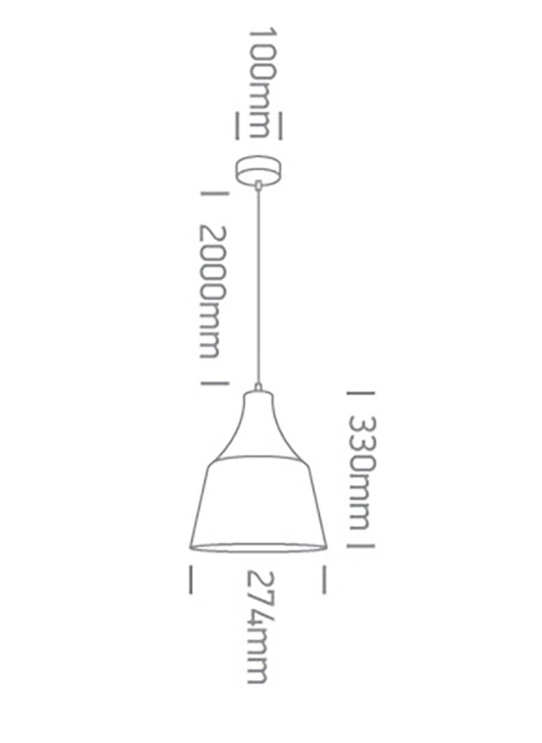 Generic Modern Shade Suspension Light,Dining Table Suspension,Bar Light,Kitchen Suspension,Diameter 27 cm,Circular,E27 Socket,Copper Finish,Cable Height Adjustable Up to 1.6m  - Image 2