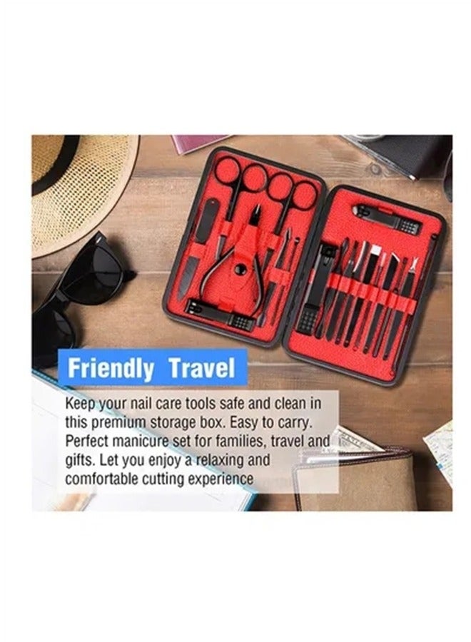 BLOOMING TIME 18-Piece Pedicure And Manicure Tool Set With Carry Case Black - Image 5