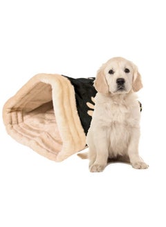 Jasira Fluffy Plush Foam Filled Arch Cuddle Sack For Small Dogs And Cats, Keeps Them Warm During Winters - Beige/Black - pzsku/Z04E47431EA8CA5243AB0Z/45/_/1728309658/8a4ae599-2e1a-4d0d-90e3-70d822bf58eb