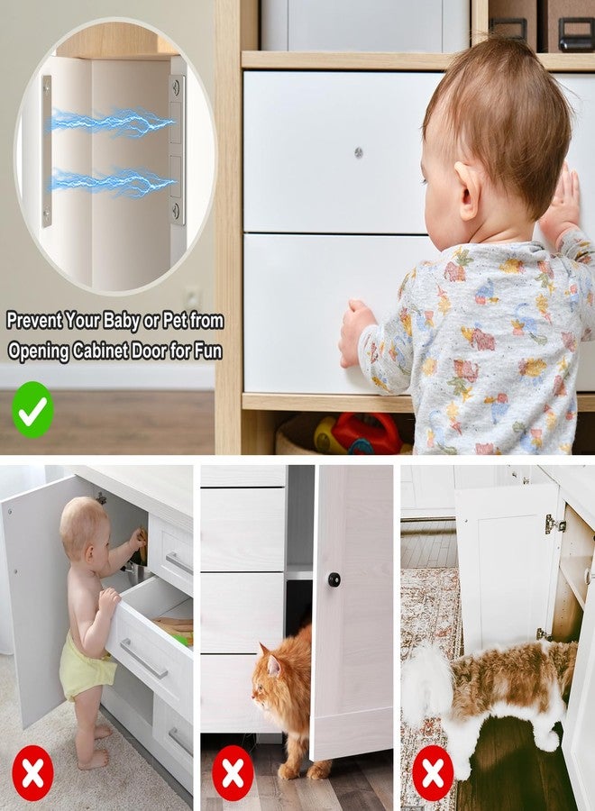 Jiayi Magnets for Cabinet Doors, Self-Adhesive, Pack of 2, Ultra Thin Magnetic Catch Strong Door Closer for Cupboards, Drawer Magnetic Closure for Cupboards, Double Magnets Lock for Furniture, - Image 5