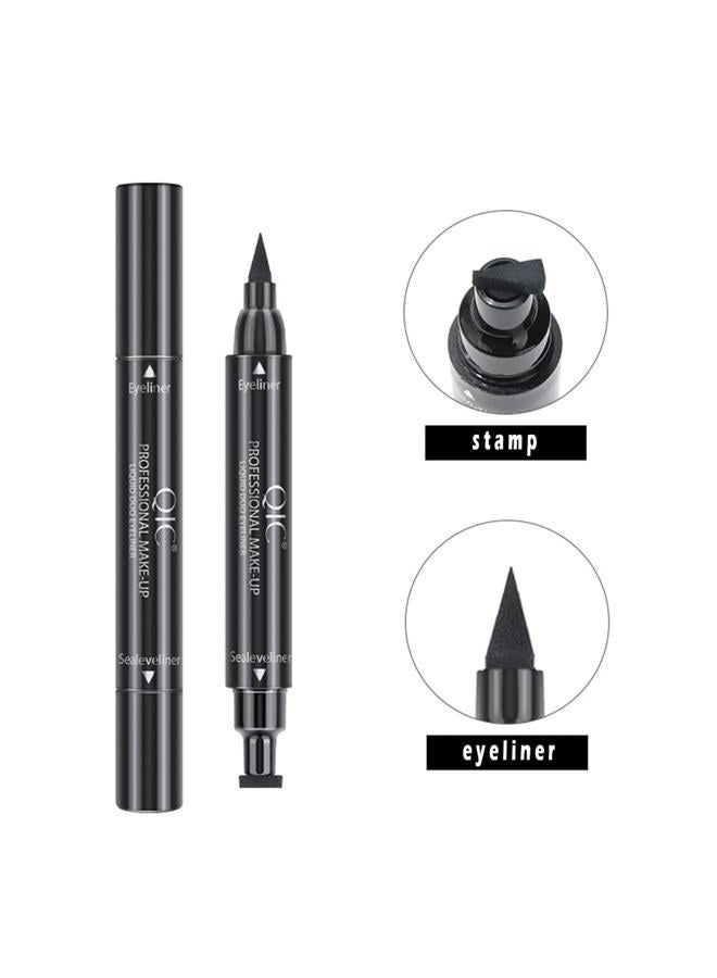 Linble Winged Eyeliner Stamp Set, 4 PCs Dual-ended Eyeliner Pens with Felt Tip & Wing Stamp, Long Lasting and Smudge Proof Eye Makeup for Women - Image 2