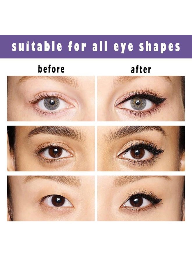 Linble Winged Eyeliner Stamp Set, 4 PCs Dual-ended Eyeliner Pens with Felt Tip & Wing Stamp, Long Lasting and Smudge Proof Eye Makeup for Women - Image 4